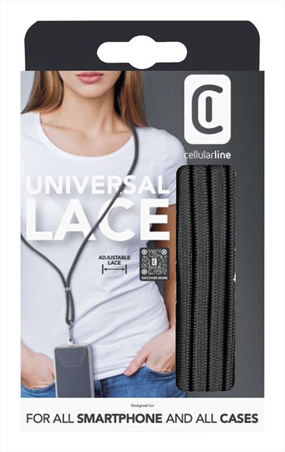 "CELLULARLINE - Laccio da collo UNIVERSAL LACE-Black"
