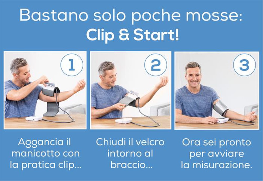 "BEURER - BM 51 easy Clip Misuratore di Pressione da braccio-Bianco"