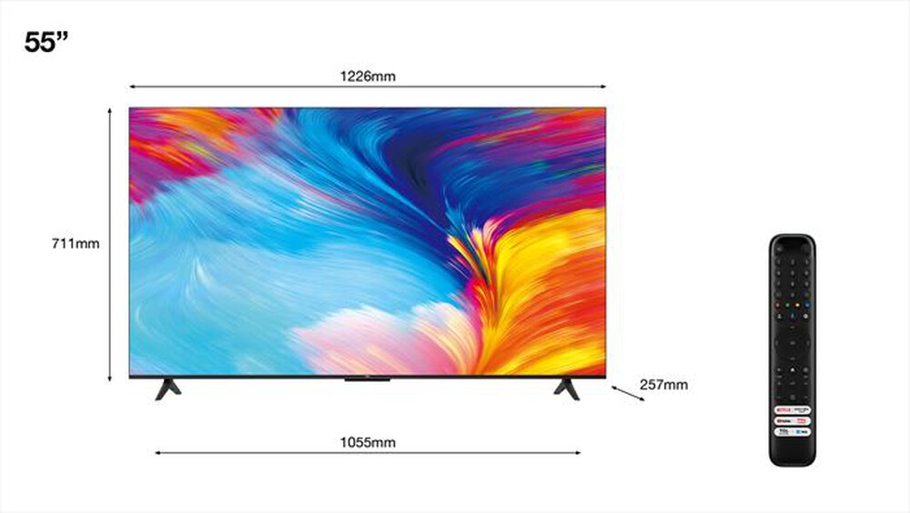 "TCL - Smart TV LED UHD 4K 55\" 55P635-Nero"