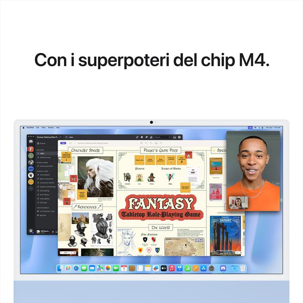 "APPLE - iMac Retina 24\" 4.5K M4 Core 10 CPU 10 GPU 512GB-Blu"