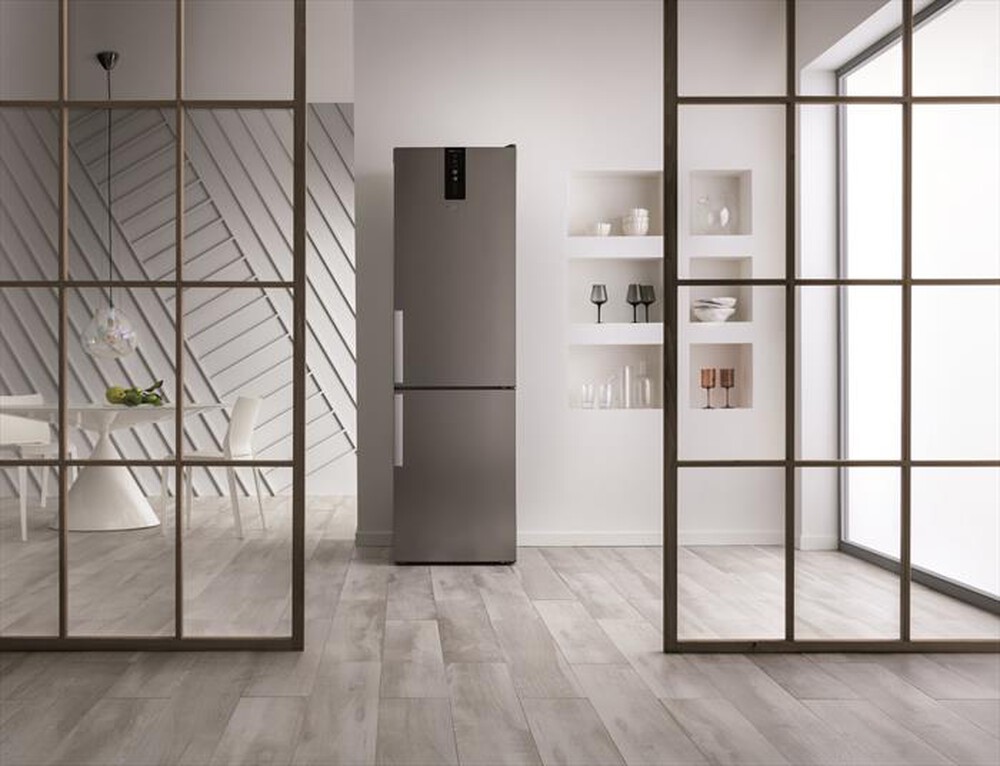 "WHIRLPOOL - Frigorifero combinato W7 831T MX Classe D 378lt-MIRROR INOX"