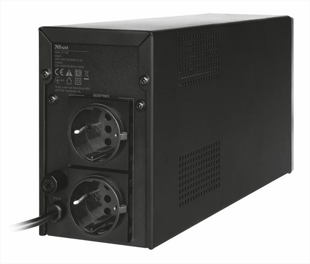 "TRUST - 1000VA UPS 2XWALLSCKT IT-Black"