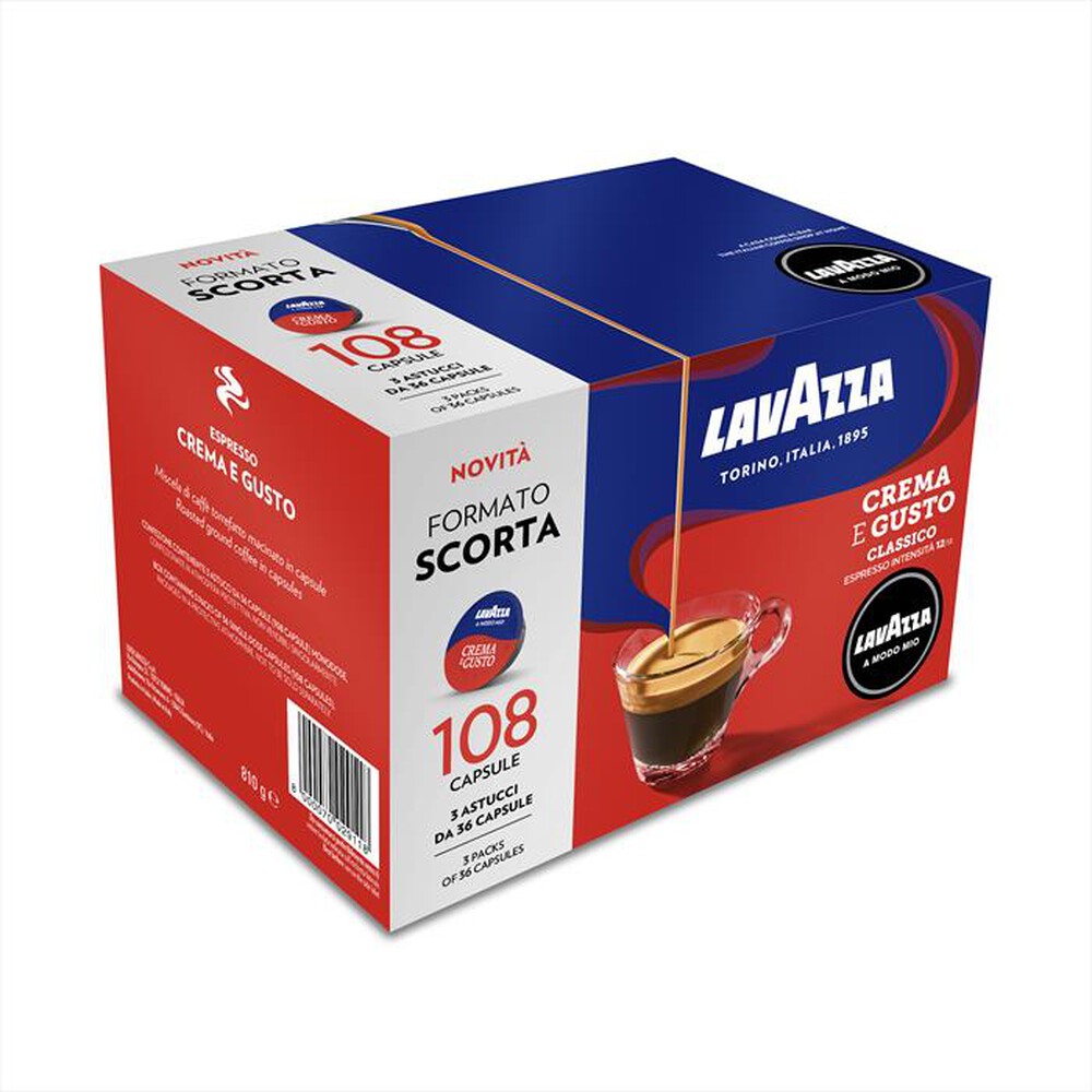 "LAVAZZA - A Modo Mio - Crema&Gusto Cartone 108 Caps"