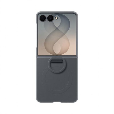 SAMSUNG - Custodia Silicone Ring Magnet per Galaxy Z Flip8-Black