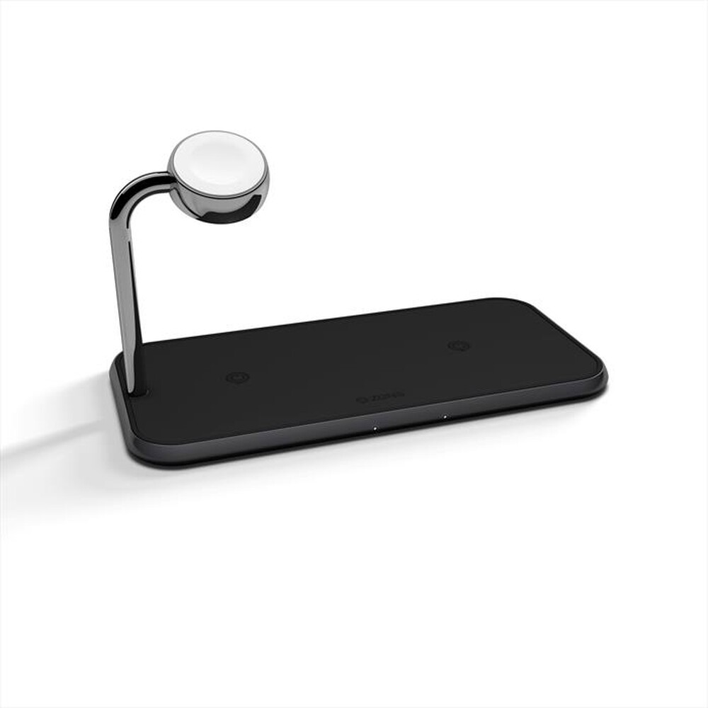 Immagine del prodotto ZENS - TAPPETINO DI RICARICA WIRELESS QI DOPPIO + WATCH-ALLUMINIO NERO