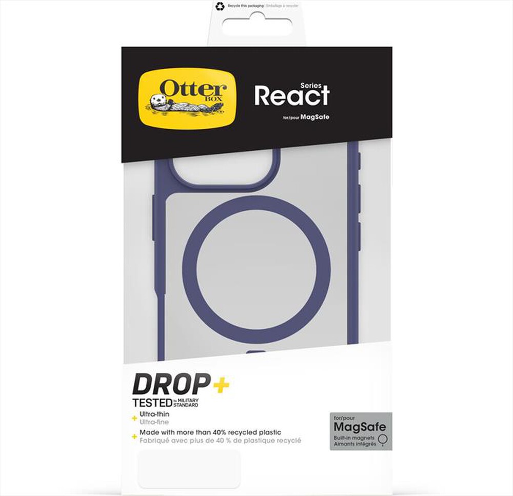 "OTTERBOX - REACT MAGSAFE REESES CUSTODIA IPHONE 16 PRO-Viola/trasparente"