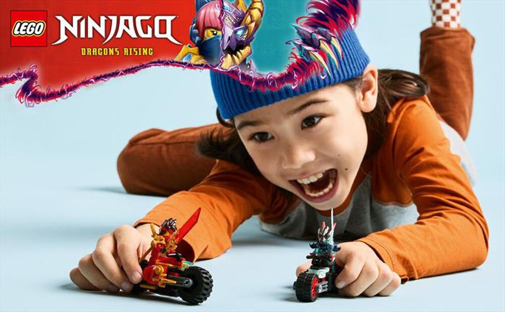 "LEGO - GARA DI VELOCIT SULLA MOTO DI KAI-,"