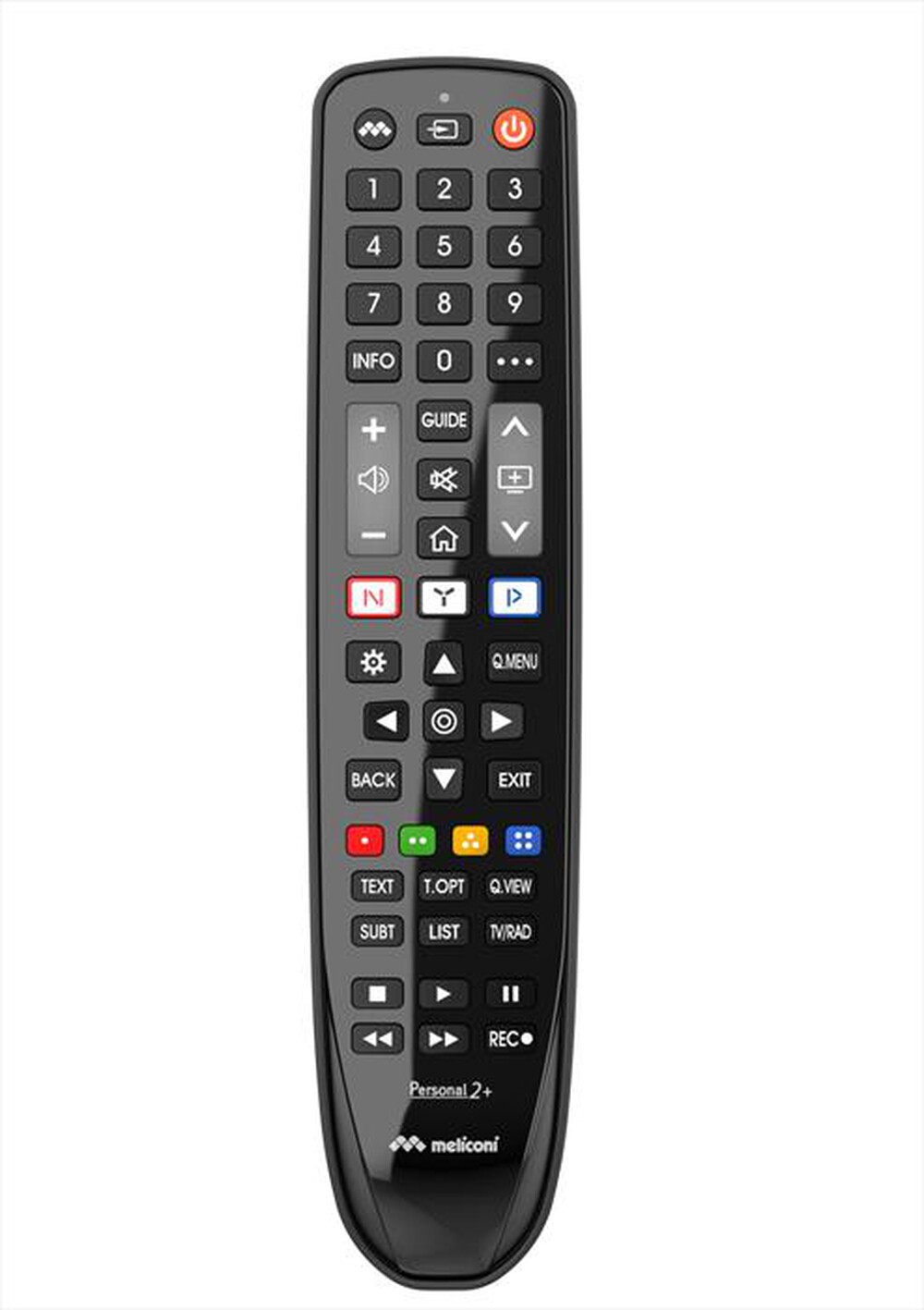 Immagine del prodotto MELICONI - Telecomando GUMBODY PERSONAL 2+ LG-Nero lucido / nero opaco / cor