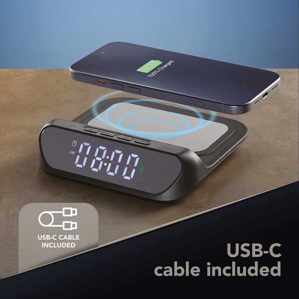 Immagine del prodotto CELLULARLINE - Sveglia da comodino WIRELESSCLOCK2K