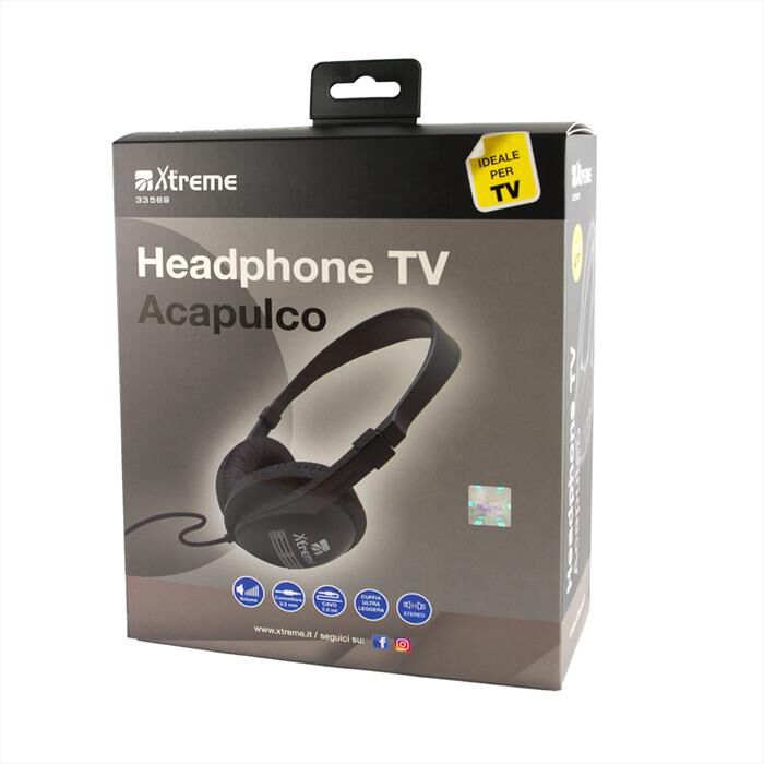 XTREME - CUFFIA TV ACAPULCO CAVO 4 MT - NERO | Euronics