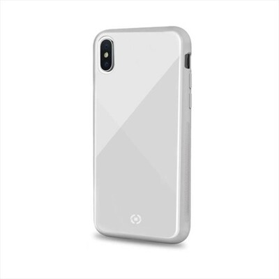 CELLY - COVER PER IPHONE X-Bianco/Vetro temperato+TPU