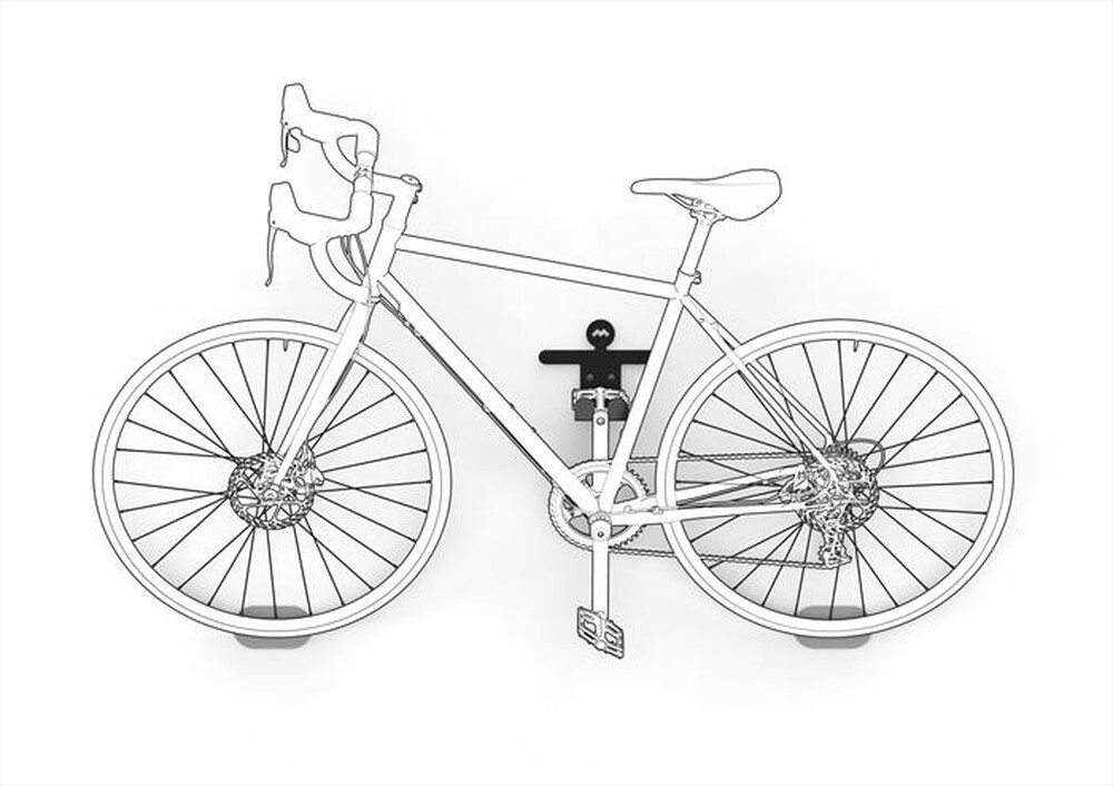 "MELICONI - OMINO GANCIO PEDALE BICI-Acciaio di colore nero con pro"