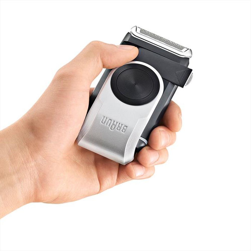 "BRAUN - POCKETGO M90 MOBILESHAVE-Nero/Argento"