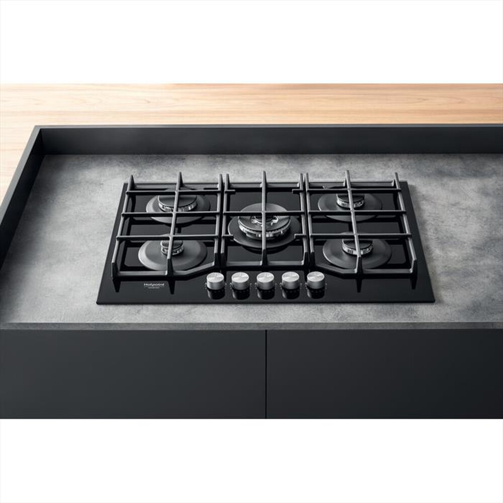 "HOTPOINT ARISTON - Piano cottura a gas HAGS 72F/BK HOB OA 5 fuochi"