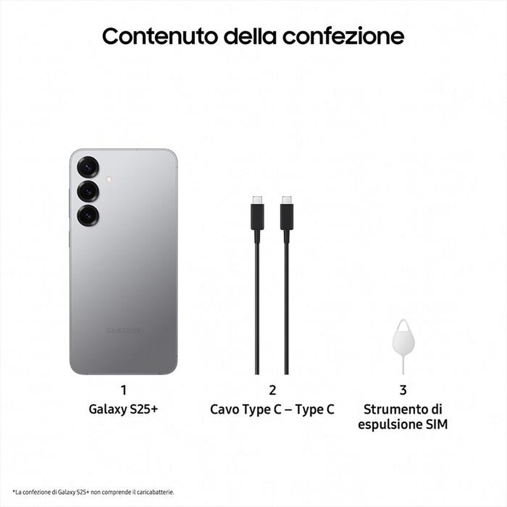 Immagine del prodotto SAMSUNG - Smartphone Galaxy S25+ 256GB-Silver Shadow