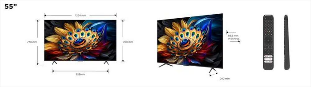 "TCL - Smart TV Q-LED UHD 4K 55\" 55C61B-Titanio"