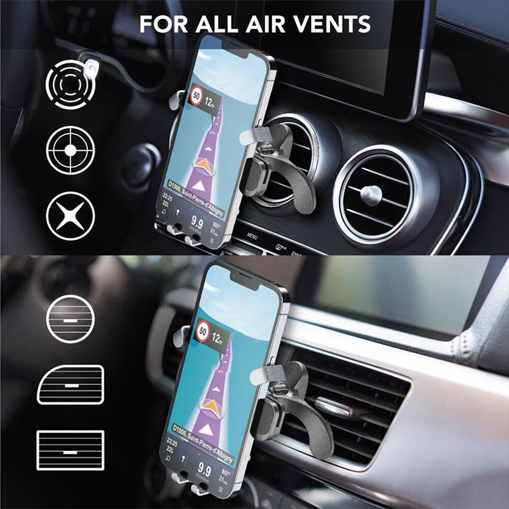 Immagine del prodotto CELLULARLINE - Supporto smartphone da auto GRAVITYHOLDERVENTK-Nero