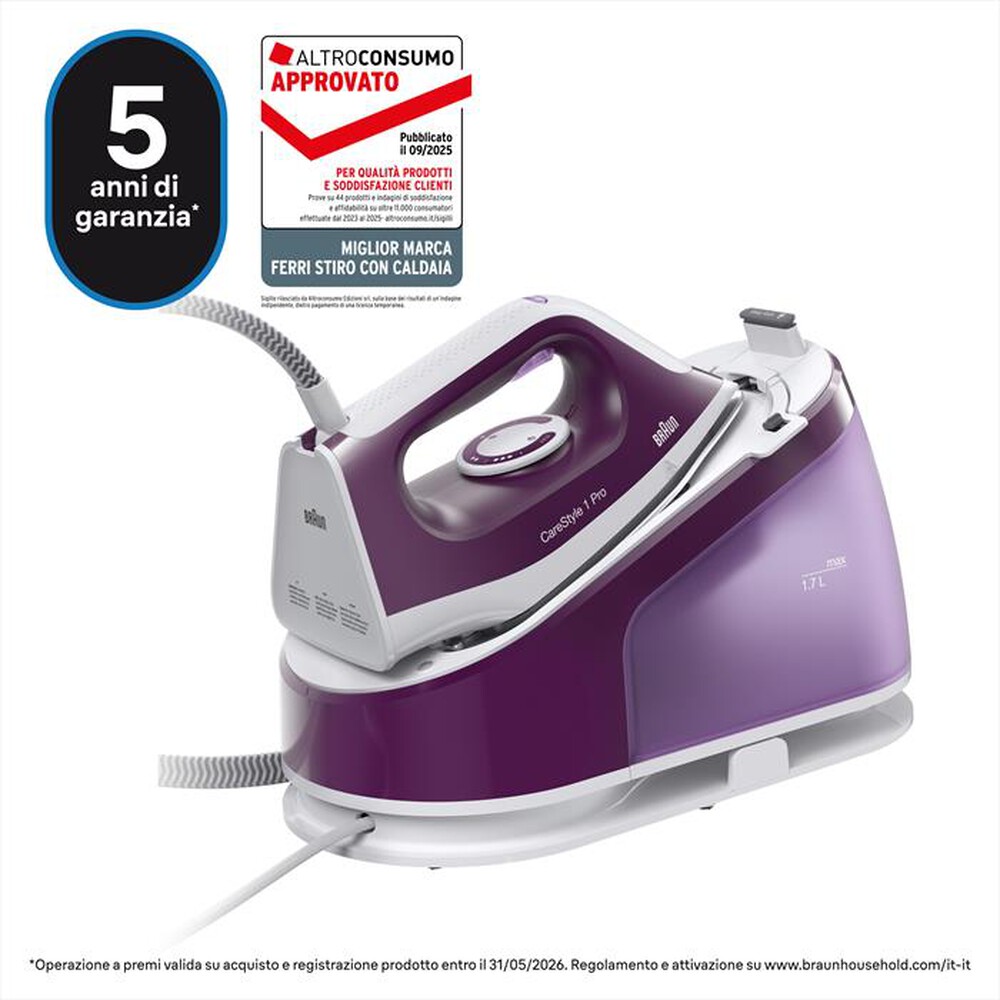 Immagine del prodotto BRAUN - SISTEMA STIRANTE CARESTYLE 1 PRO IS1514VI-Viola