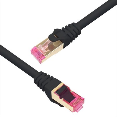 AAAMAZE - CAVO DI RETE LAN CAT8 2 METRI-Nero
