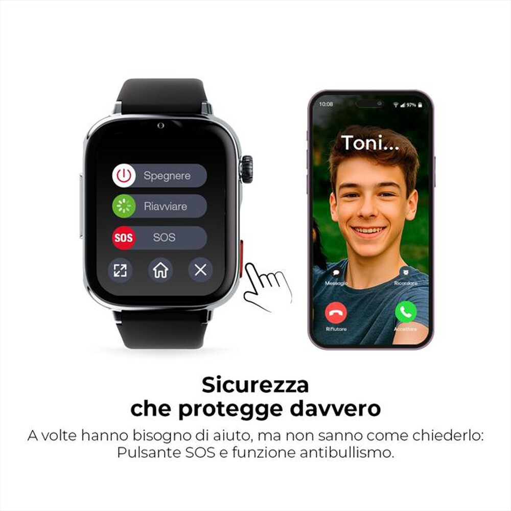 Immagine del prodotto SAVEFAMILY - Smartwatch SAVEWATCH PLUS 2-Nero/Black is Black