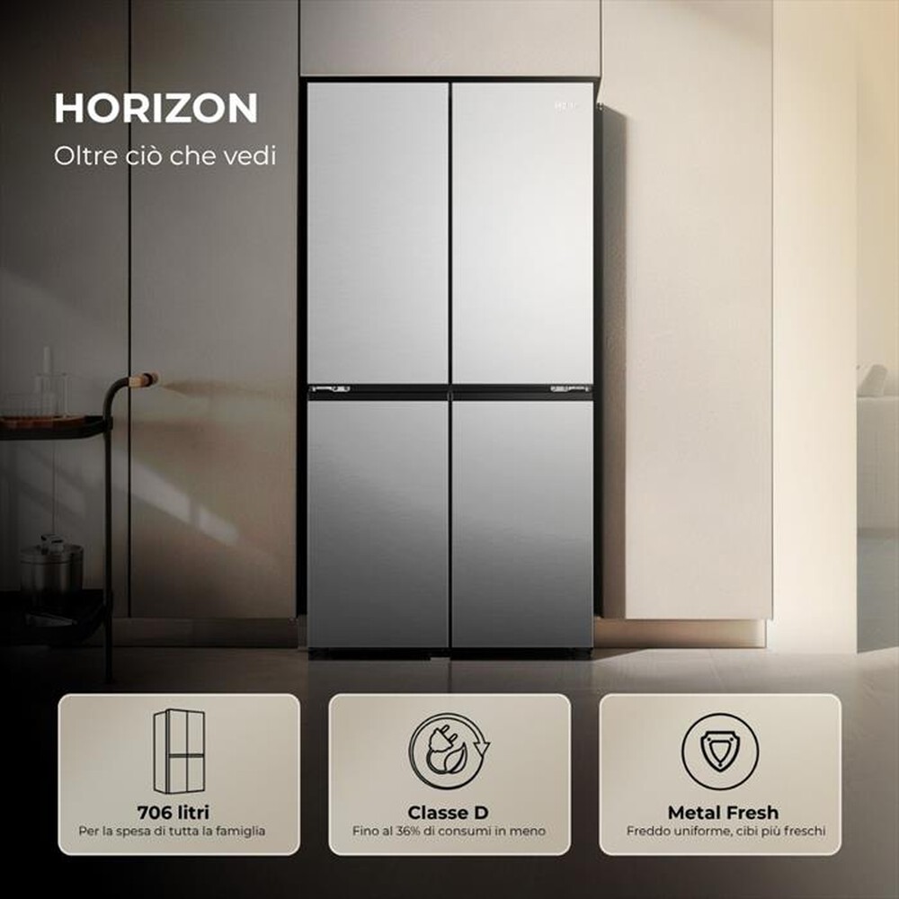 Immagine del prodotto HAIER - Frigorifero 4 porte HCR59F18DNMM Classe D 706lt-Acciaio inox
