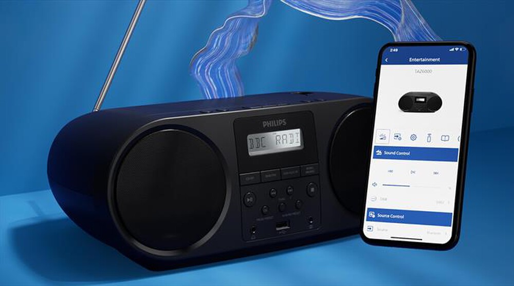 "PHILIPS - Lettore CD/radio FM TAZ6000/10-Black"