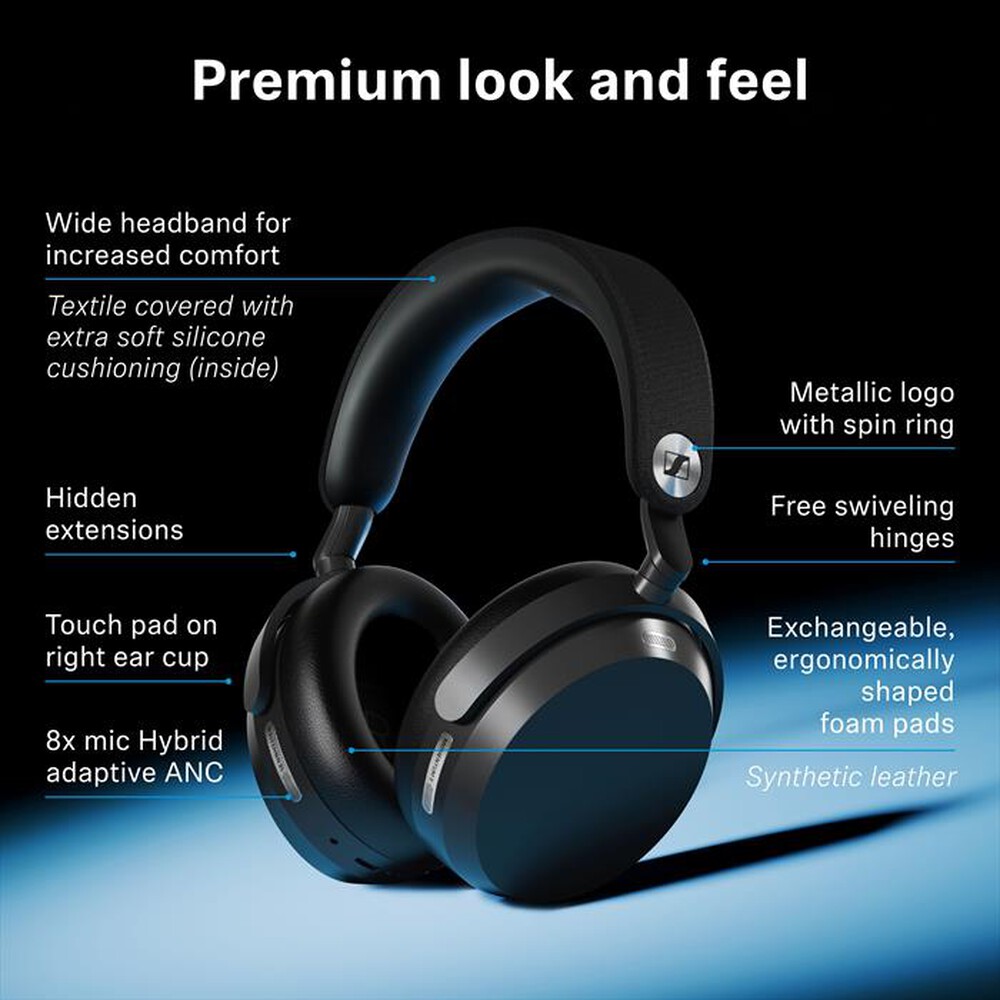Immagine del prodotto SENNHEISER - Cuffia circumaurale wireless Bluetooth MOMENTUM 5-DENIM