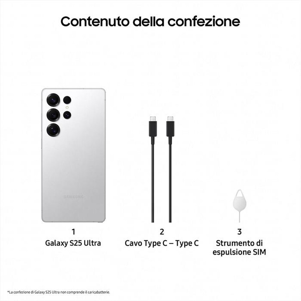 Immagine del prodotto SAMSUNG - Smartphone Galaxy S25 Ultra 256GB-Titanium White Silver