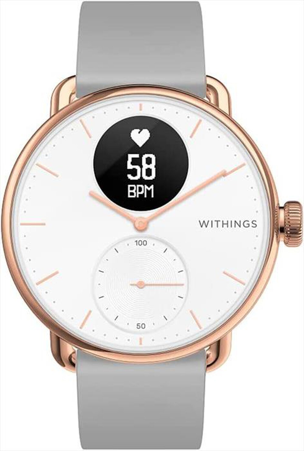 "WITHINGS - Smart Watch SCANWATCH RG + MILANESE-Rose gold"