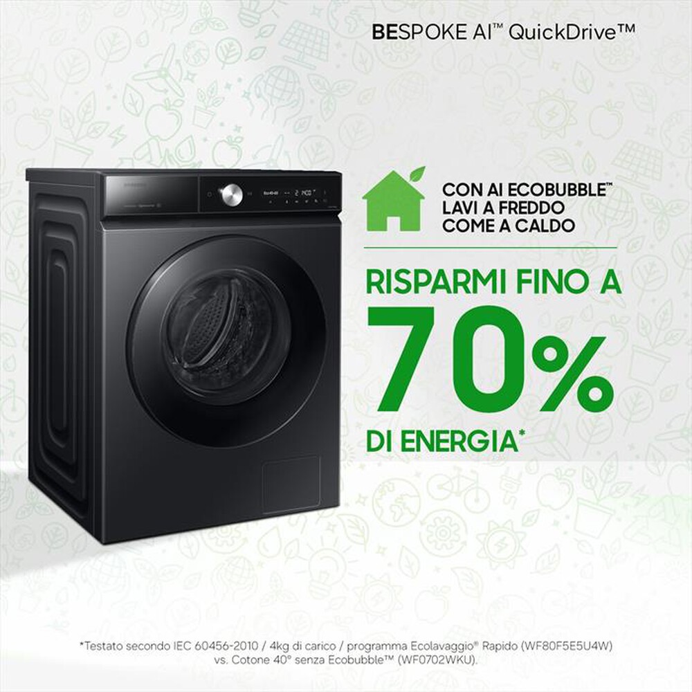Immagine del prodotto SAMSUNG - Lavatrice WW90DB8U95GBU3 9Kg Classe A-Nero
