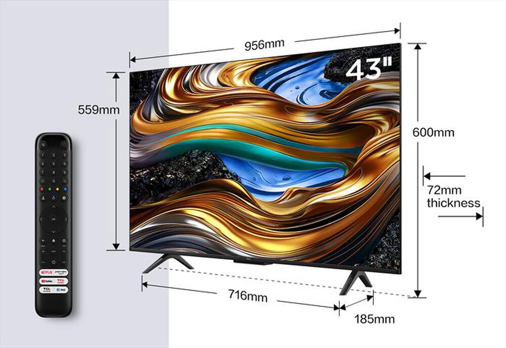 Immagine del prodotto TCL - Smart TV LED UHD 4K 43" 43P79B-Titanium
