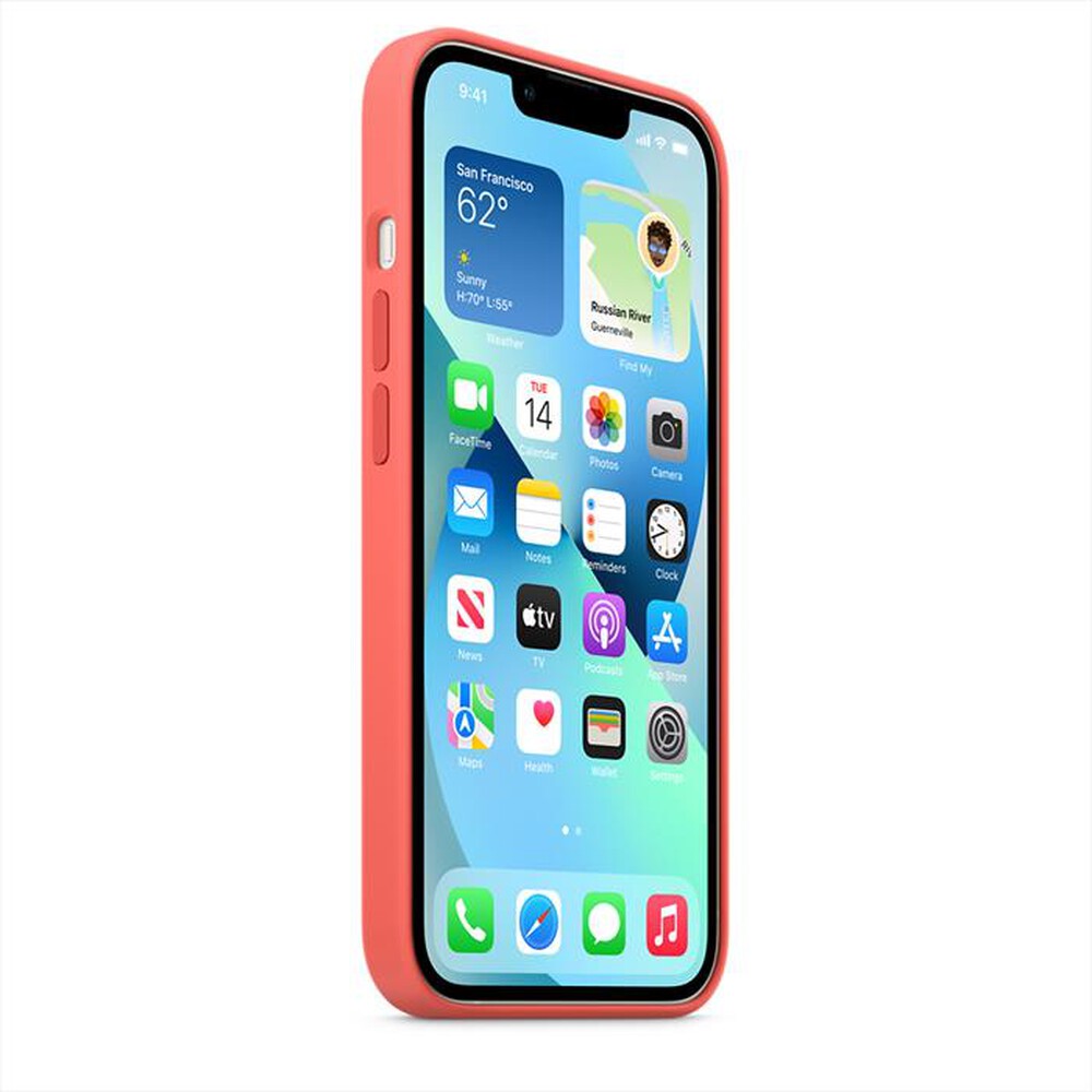 "APPLE - iPhone 13 Silicone Case with MagSafe-Pink Pomelo"