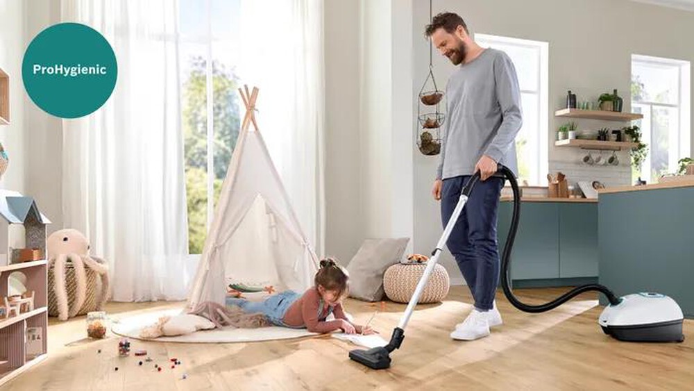 "BOSCH - SERIE 4 ASPIRAPOLVERE CON SACCO PROHYGIENIC-Black,White"
