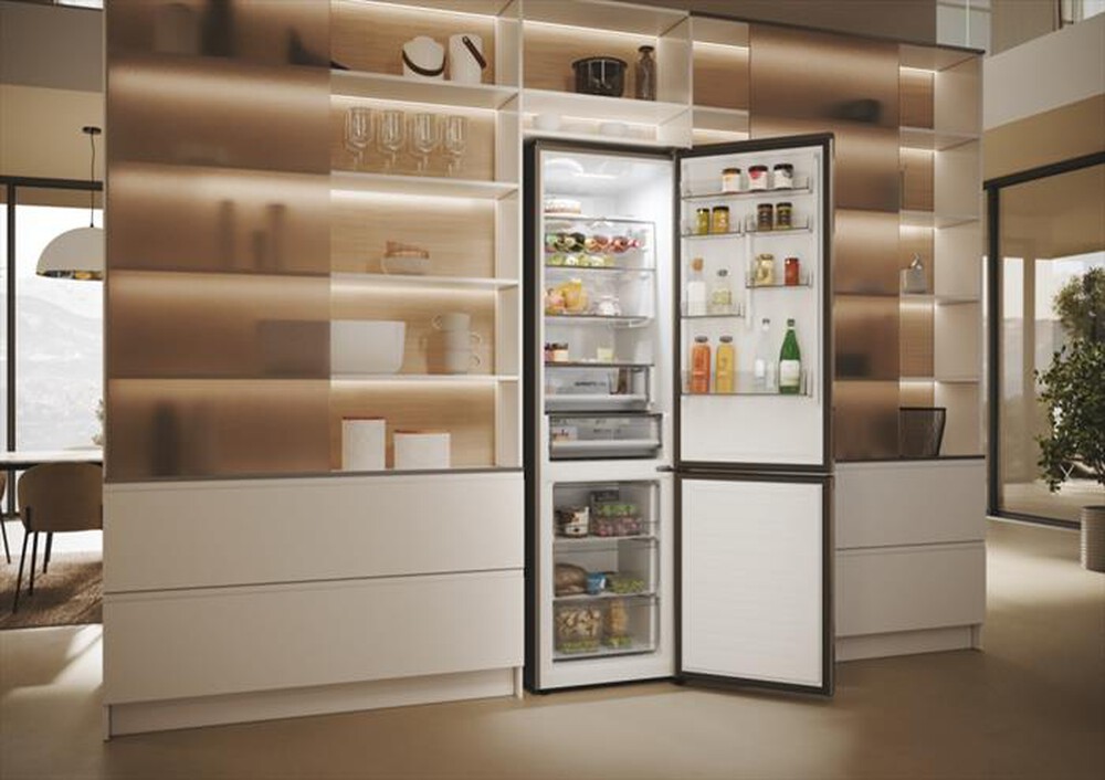 "HAIER - Frigorifero combinato HDPW5620BNPK Classe B 409 lt-Acciaio inox"