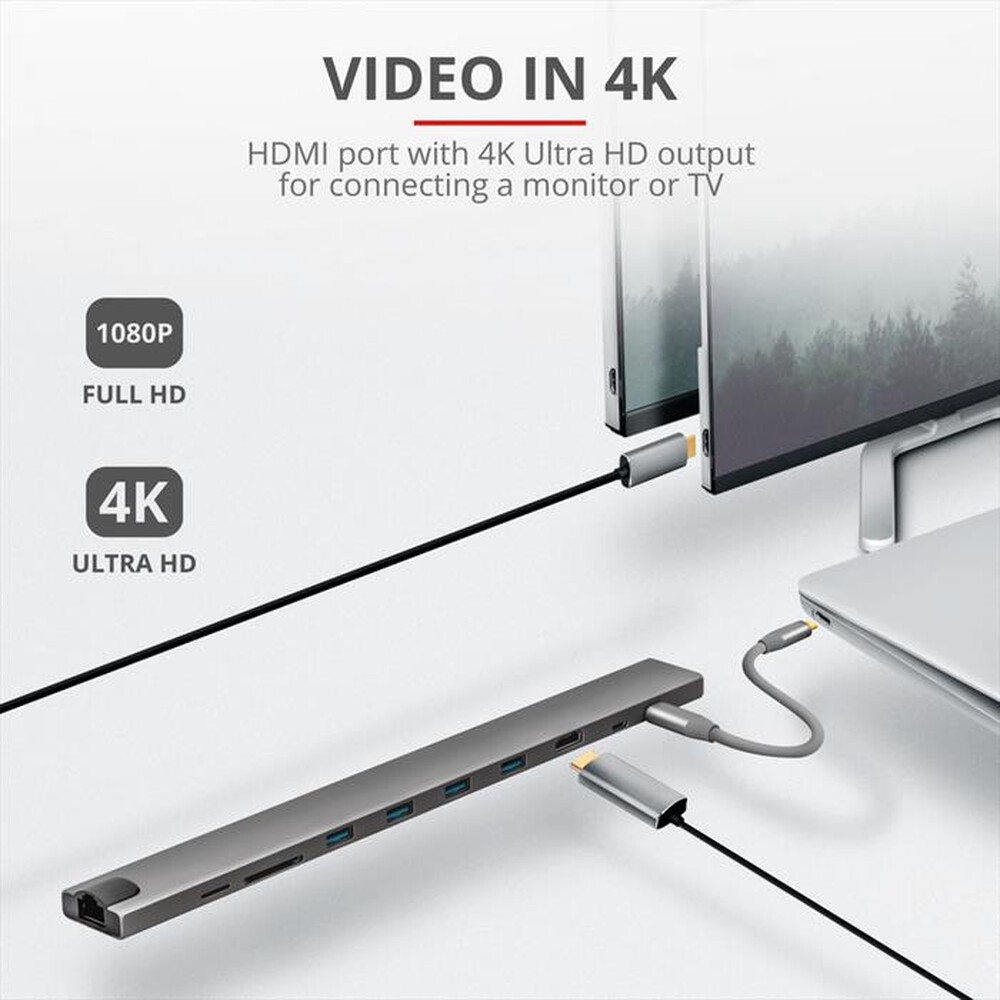 "TRUST - DALYX 10-IN-1 USB-C DOCK-Grey"