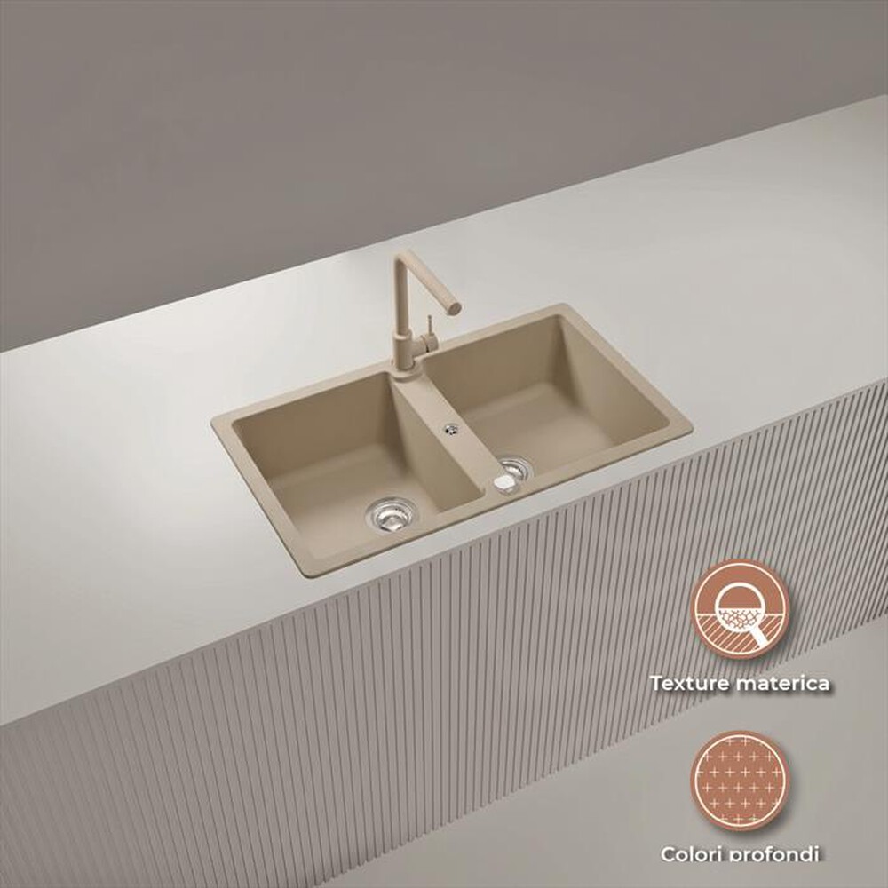 Immagine del prodotto GLEM GAS - Lavello 2 vasche GLU862SA-Avena