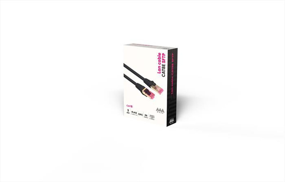 Immagine del prodotto AAAMAZE - CAVO DI RETE LAN CAT8 3 METRI-Nero