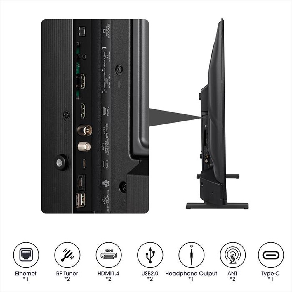 Immagine del prodotto HISENSE - Smart TV Q-LED FHD 32" 32A59KQ-Black