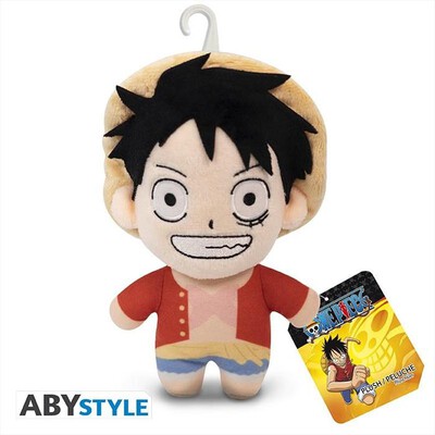 ABYSSE - ONE PIECE -PELUCHE LUFFY 15CM-Multicolore