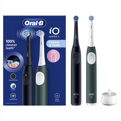 ORAL-B - Spazzolino elettrico IO2 DUO-Nero e Verde