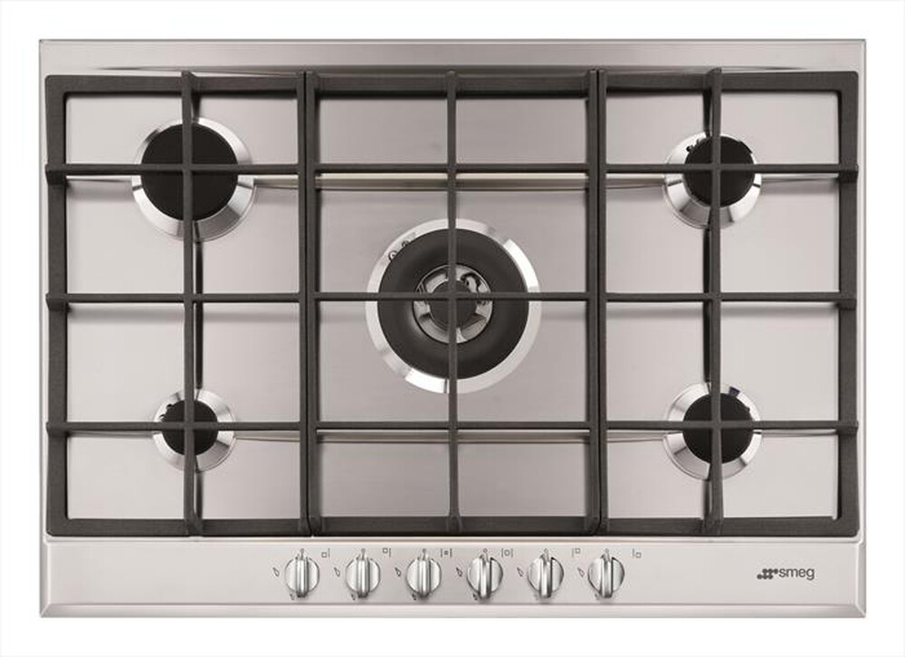 "SMEG - Piano cottura a gas P272XGH 72,5cm-Inox"