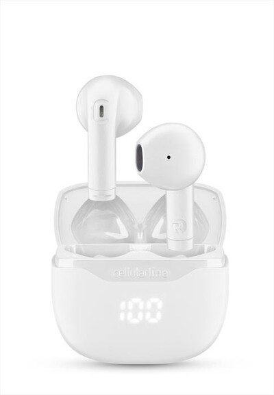 CELLULARLINE - CORE AURICOLARE BLUETOOTH TWS BIANCO-Bianco