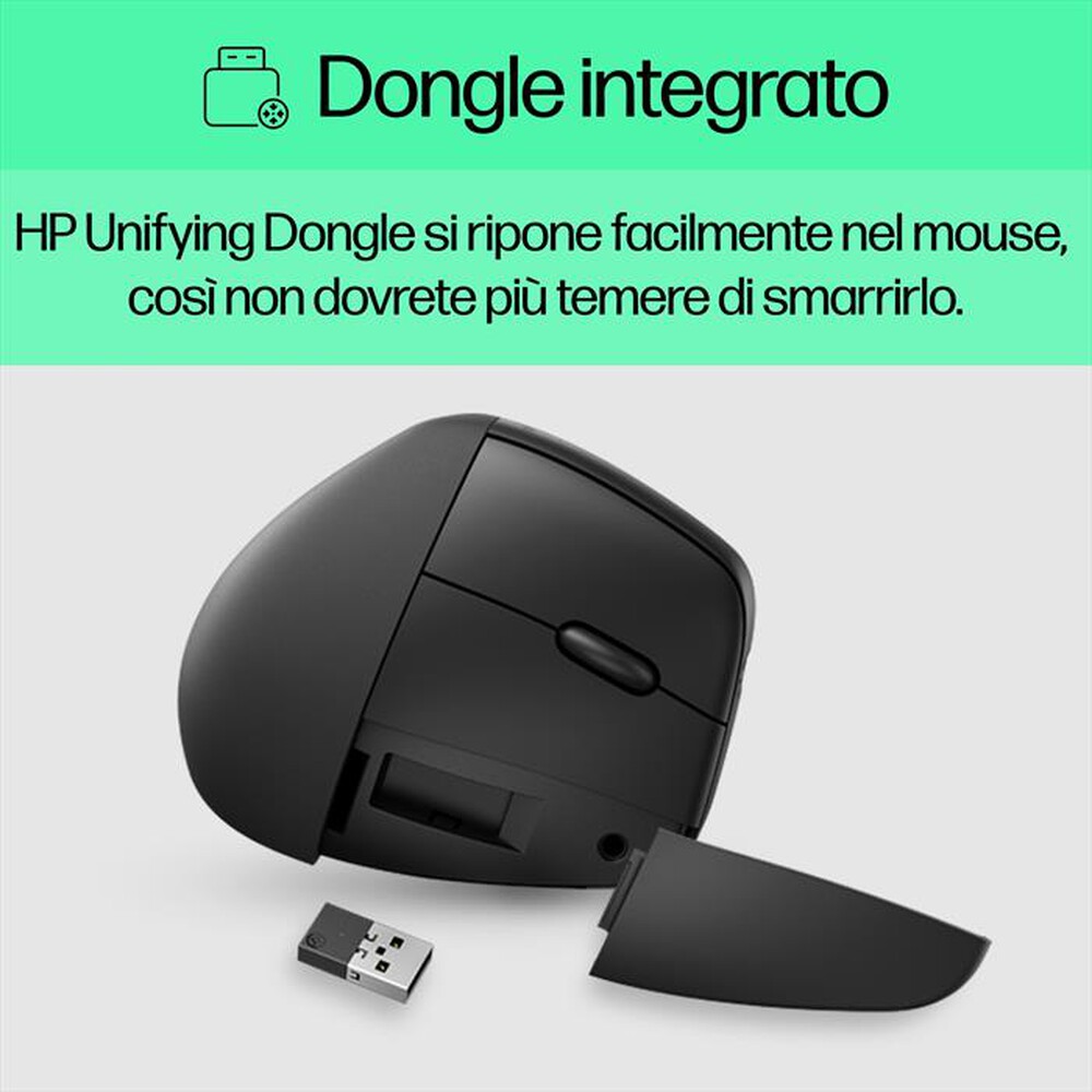 Immagine del prodotto HP - MOUSE WIRELESS ERGONOMICO 920-Nero
