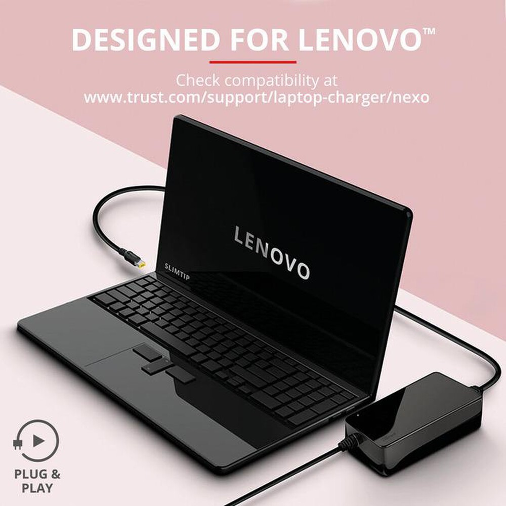 "TRUST - NEXO 90W LAPTOP CHARGER LENOVO SLIM-Black"