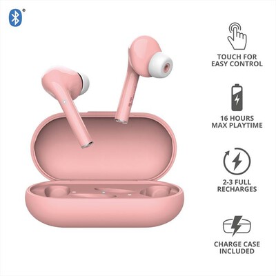 TRUST - NIKA TOUCH BLUETOOTH EARPHONE PINK-Pink