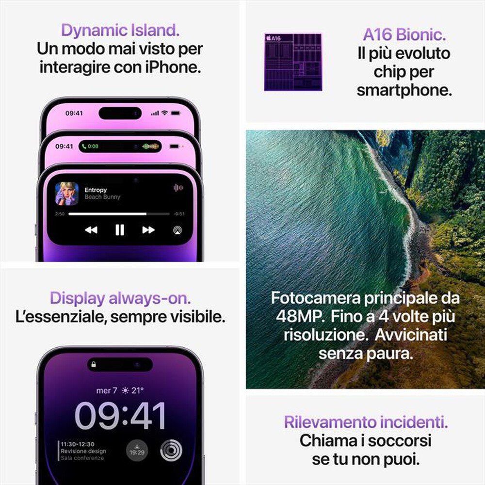 "APPLE - iPhone 14 Pro 128GB-Nero Siderale"