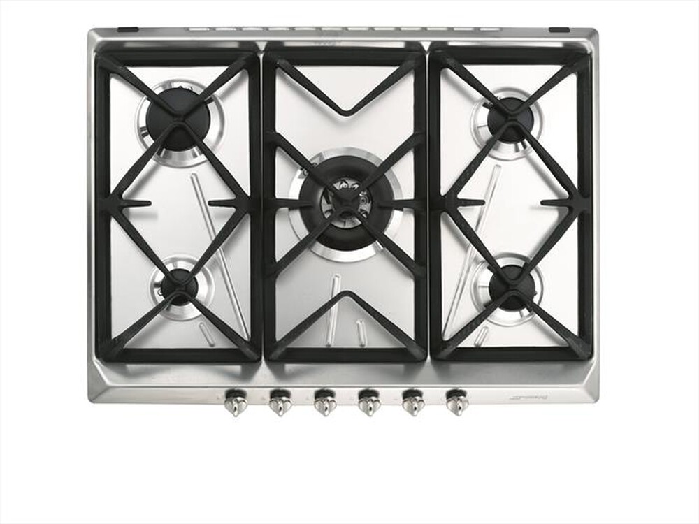 "SMEG - Piano cottura a gas SRV576GH5 5 fuochi 68,5cm-Inox"