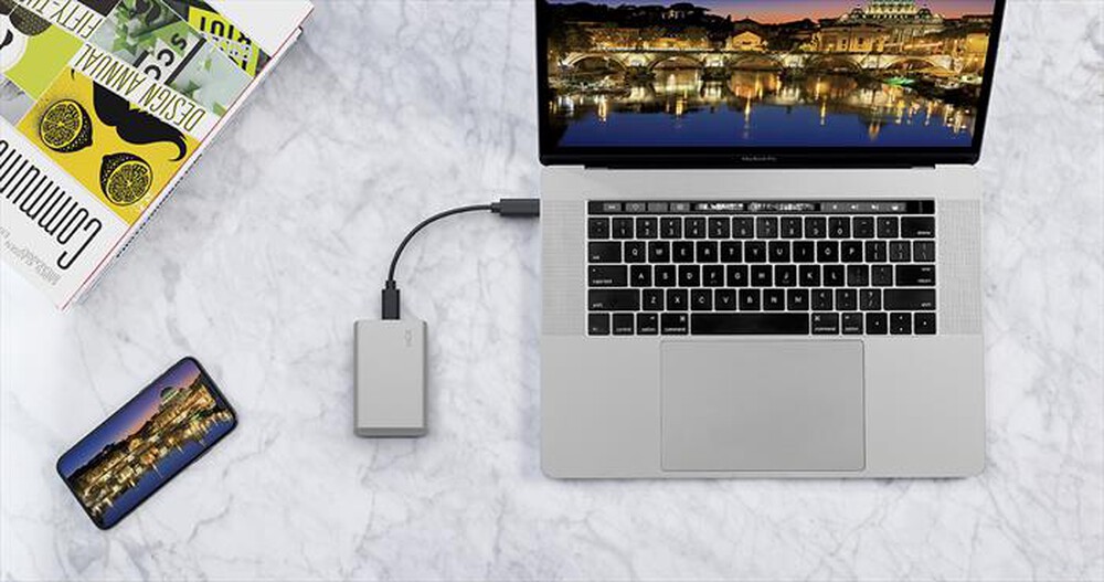 "LACIE - 2TB LACIE PORTABLE SSD USB-C-GRIGIO"