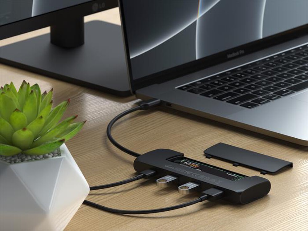 "SATECHI - HUB USB-C HYBRID MULTIPORT ADAPTER CON SSD-nero"