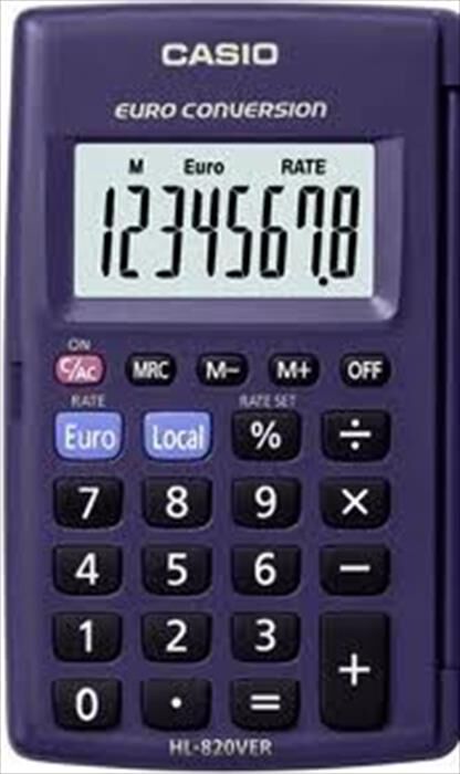 Casio hl 820 ver pocket calculator with euro conversion sales